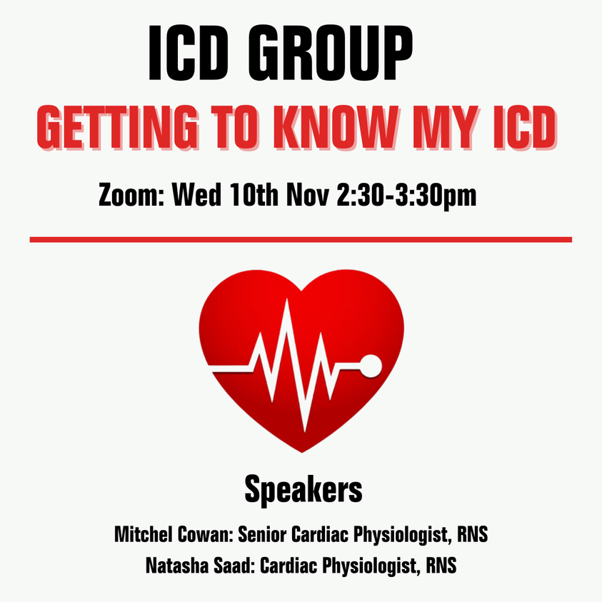 Remember to register to join tomorrow’s zoom meeting on ‘Getting to know my ICD